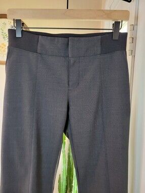 Athleta Eastbound Straight Leg Charcoal Grey Buisness Pants, Size Womens 6